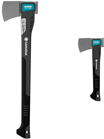 Gardena Universalaxt 1400 A: Vielseitige Axt für Verschiedene Holzarbeiten Antihaftbeschichtung & Universalbeil 900 B: Handliches Beil für Garten und Outdooraktivitäten