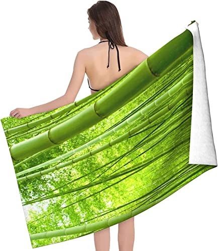KATATI Bamboo Forest Beach Towel, Lightweight Absorbent Quick Dry Towel, Bamboo Forest Beach Towels for Adults Kids & Travel Towel, for the Swimming, Sports, Travel Beach Towel 80 x 160 cm