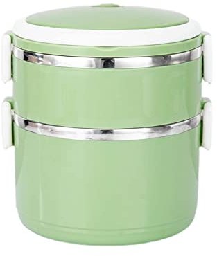Scatola per il pranzo riscaldante per adulti, con spina elettrica, riscaldata da solo, per adulti, con sistema di riscaldamento, scatola per il pranzo con presa elettrica, auto-riscaldata (verde, M