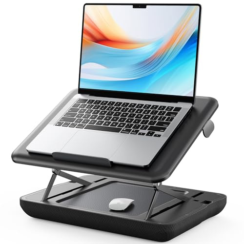 SAIJI Höhenverstellbarer Schoßschreibtisch, tragbarer Laptop-Ständer für Bett, Auto, Couch und Liege, Faltbare Schoßschreibtische – bis zu 39,6 cm (15,6 Zoll) Laptops