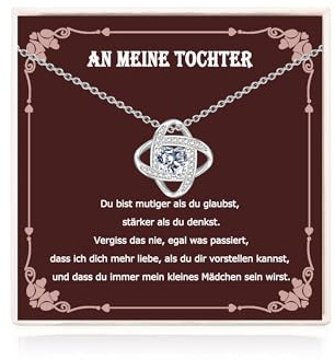 USEEDOVIA Kette Geschenke für Frau/Freundin/Schwester/beste Freundin/Oma/Tochter/Mama, Kette 40cm mit Anhänger Herz AAA Zirkonia Weiß Vergoldet Halskette Wasserfest mit Karte und Geschenkbox