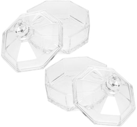 IMIKEYA 2St Ablage dose mit Deckel Bonbonschale aus Glas Glasdose mit Deckel facettiert lagercontainer vorratsbehälter Einmachglas Vorratsdose aus Glas Mehrzweck Süßigkeitenglas Snack-Glas