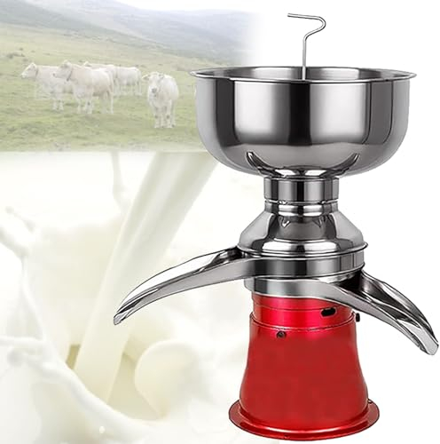 DOZPAL Milk Cream Separator, 50L/H Cream Separator Milk Separating Machine for Home Dairy Farm Use, Stainless Steel Milk Skimmer for Goats Cows Camel