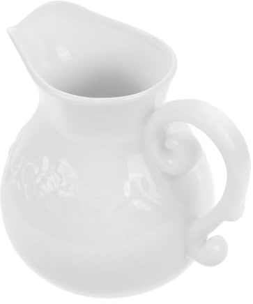 Garneck Ceramic Milk Pitcher Latte Milk Jug Creamer Handle Decorative Pitcher for Sauce Mug Syrup Ceramic Smooth Surface Easy Maintenance