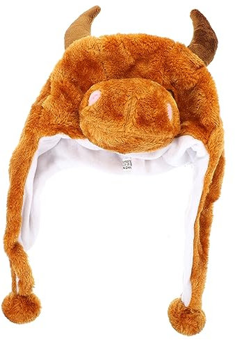 JOINPAYA Plüsch Kuh-ohr Mütze Brauner Tierhut Lustiger Festhut Kuscheliger Karneval Faschingshut Unisex Für Erwachsene Und Karneval Geburtstag Fotografie