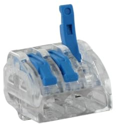 BLM, Borne à Levier Série 485, Boîte de 50, 3 Entrées, Pour Fils 0,2-4 mm², Tension 450V, Courant 32A, Longueur Dénudage 10mm, Installation Facile, Connexion Sécurisée, Projets Électriques Polyvalents