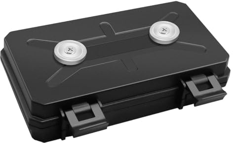 Tiardey Scatola Portachiavi Magnetica per sotto l'auto Scatola di scorta con Doppio Magnete Porta Chiavi Magnetico Impermeabile per Auto Viaggio all'aperto