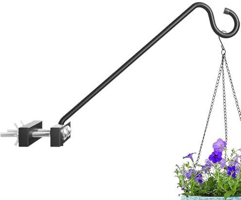 Gancio per mangiatoia per uccelli per ringhiera, decorazione per esterni, gancio girevole per ringhiera per balcone, comodo da installare, rotazione regolare a 360 gradi, 45 cm, per balcone, cortile