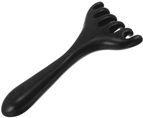 SOESFOUFU Masajeador de Peine de Madera de Sándalo, Masajeador Facial Cuero Cabelludo, Diseño Engrosado, Compacto, Adecuado para Viaje y Oficina