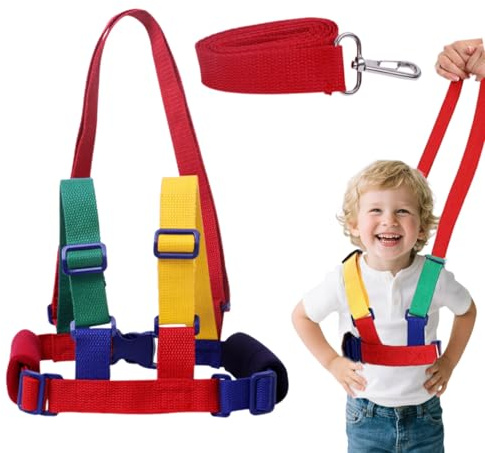 YAUOIPI Sangle Anti-perte Sangle Pour Bébé,Laisse de Sécurité pour Promenade,Laisse anti-perte pour tout-petits,Ceinture de Marche pour Garçons et Filles(Jaune et Vert)