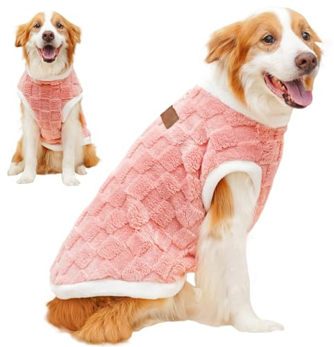 Suéter para Perro, Chaqueta De Invierno para Perro, Suéteres Peluche Cálidos Y Suavess Afelpado para Mascota, Ropa Frío Mascotas, Ropa Abrigo Gato Pijamas, Chaleco De Invierno, Fácil De Poner Quitar