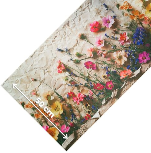OLIVO.shop Tappeto Cucina 240 cm, Passatoia Cucina Antiscivolo Lavabile, Tappeti Cucina Fantasia, Tappeto Pvc, Rotolo Passatoia Cucina 50x240 cm JOKE (PAPER GARDEN)