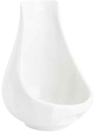 Repose-cuillère Support Simple en Céramique Blanc pour Soupe | Modèle Monobloc, Style Chic et Élégant, Cuisine et Table à Dîner, Pièce Unique