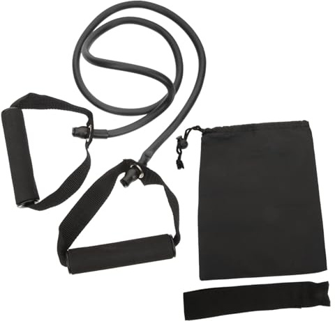 DECORNIJIA Bande de Résistance Fitness avec Poignées Antidérapantes pour Yoga Musculation Exercices à et Voyage Kit Élastique Gym Polyvalent pour Renforcement Musculaire