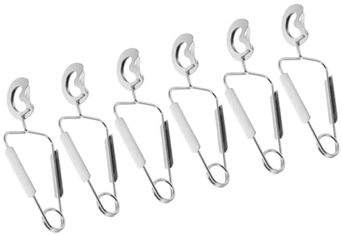 SHINEOFI Pinces à Escargots Bords Lisses Design Simple et Pratique Lot de 6 Inox en Acier Inoxydable Forme Spéciale pour Servir Escargots pour Buffet Cuisine