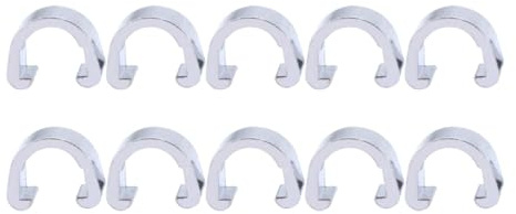 Alasum 10pcs Silver Aluminum Alloy U-Shaped C Clip Buckles for Mountain Bike Brake and Shift Cable Housing Line Fixing Clamps Suitable for Cycling Brake Parts