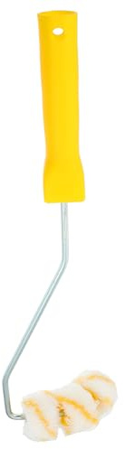 ibasenice Brosse à Peinture pour Tuyaux à 3 Rouleaux Incurvés pour Travaux de Peinture, Manche Prolongé et Utilisation Facile sur Surfaces Arrondies