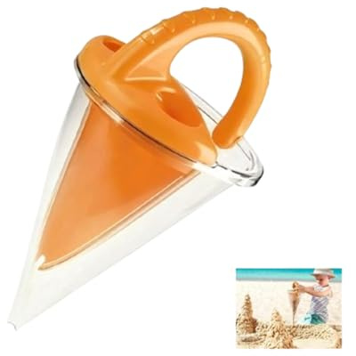 Giocattolo A Imbuto Per La Sabbia Da Spiaggia, Strumento Fai Da Te Per Mescolare Sabbia E Acqua Con Impugnatura Ergonomica, Giocattolo Da Esterno Per Spiaggia E Sabbiera (Orange)