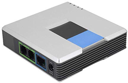 Gateway VoIP, Cavo Sip RJ45 di Internet Phone 2 Adapter per PAP2T 100-240V(EU Plug)