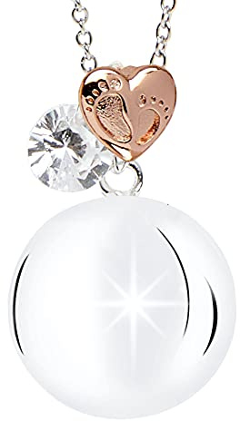 MAMIJUX Chiama Angeli Mamma Idea Regalo Gravidanza Collana Donna Richiamo degli Angeli Catenina Acciaio
