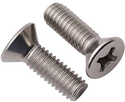 1/4-20 x 1 (30 Pack) Phillips Flat Head Machine Screws, Stainless Steel 304 (18-8), UNC Coarse Thread, Countersunk Head Machine Screws, Phillips Drive #3