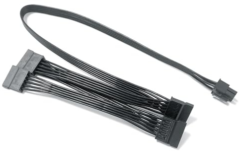 Suyitai Replacement for Corsair RM850 RM1000 PCI-E 6Pin 1 Male to 4 SATA Modular Power Supply Cable