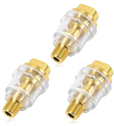 Kaimeilai 3 Piezas Mini Lubricador De Línea, Mini Lubricadores de Aceite, Lubricador para Engrasar Herramientas, para Tubos de Herramientas neumáticas y de compresor de Aire