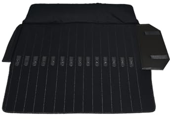 Perloro Packing Rotolo professionale gioielli organizzatore gioielli 18 canali e lacci staccabili per collane
