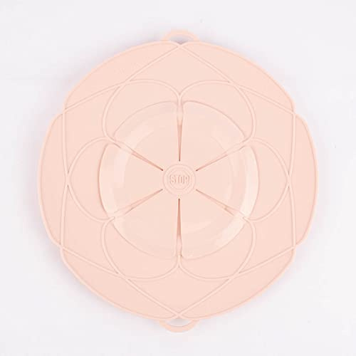 Kochblume das Original, Silikon Überkochschutz für Töpfe und Pfannen, Mikrowellen-Deckel, Spritzschutz und Dampfgar-Aufsatz | (altrosa, XL | Topfgröße 20-28cm)