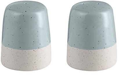blomus Salz- & Pfefferstreuer SABLO | 2er Set | Steingut | Farbe Stone | handwerklicher Look