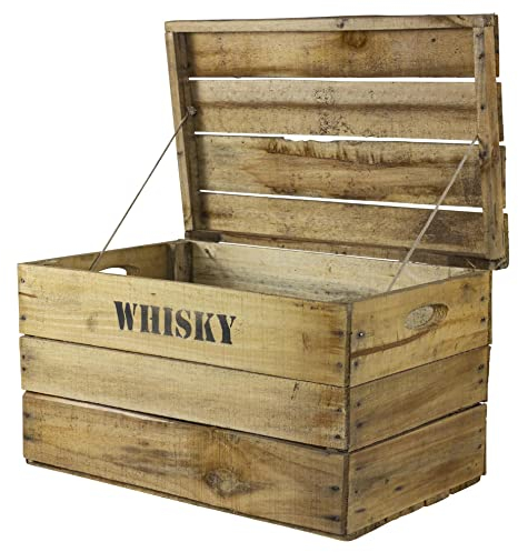 Kistenkolli Altes Land Holztruhe Geschenk-Box mit Deckel Schatzkiste Holzkiste Holztruhe Hochzeitskiste (L 50x13x28cm)