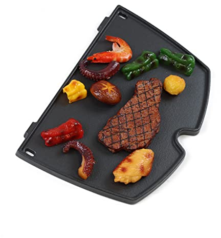 FORYEYC 32 X 22CM 6558 Plancha de Cuisson pour Weber Q100, Q120, Q140, Q1000, Q1200, Q1400 Accessoires Barbecue, Plaque plancha Gril à Gaz Pièces de Rechange pour Weber 6558 Griddle, Paquet 1