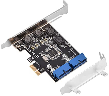Tbest Carte D'Extension Pcie Vers Usb 3.0, Adaptateur Pcie Interne Avec 2 Ports 19 Broches Usb 3.0, Compatible Ordinateur Personnel Et Portable, Modèle Zooke7pdr5kqz0h