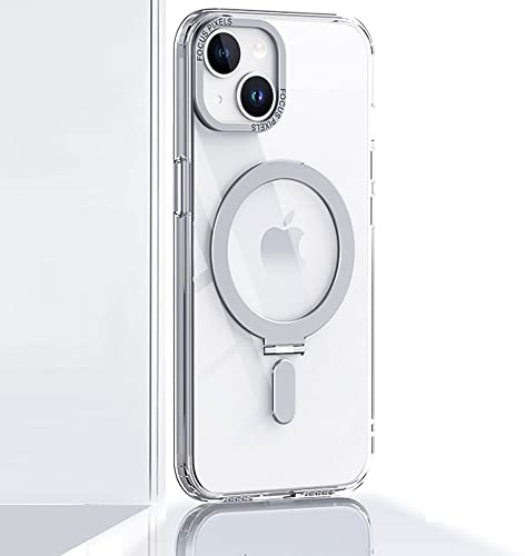 TECHGEAR iPhone 14 Stand Case [Fusion Armour Ring] Premium Hybrid Tough Rugged Protective Magnetic Kickstand Case, Compatible with MagSafe Case for iPhone 14 6.1 - Clear