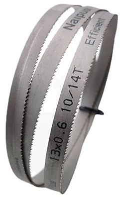 M42 Bimetall 1/2Bandsägeblätter.1425 1570 1790 2240 x 13 mm mit 6, 14 Tpi Bandsägeblatt for Schneiden von Hartholz, Metall. (Color : 10-14Tpi, Size : Length 1575mm)