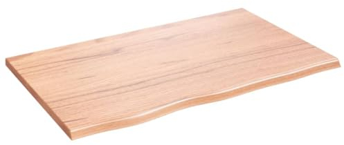 Schreibtischplatte Werkbankplatte DIY Stabile Bürotischplatte Tischplatte Werkbankplatte Echtholz-Furnier, Perfekt für höhenverstellbare Schreibtische, Hellbraun 80x50x2 cm