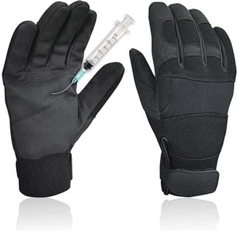 Intra-FIT Needle Puncture & Cut Resistant Gloves, Flexible and Breathable Safety Work Gloves for Men Size L