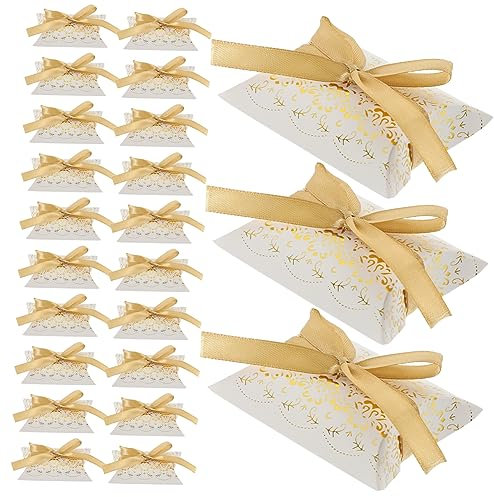 SEWOART 50stücke Kissenboxen Mit Ribbons Für Weihnachten Kreative Geschenkverpackungen Für Hochzeiten Partys Und Feiertage Aus Stabilem Für Süßigkeiten Und Kleine Überraschungen