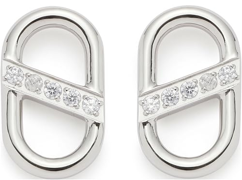 JEWELS BY LEONARDO Ohrringe Anhänger Narea Beauty's, 1 Paar Charms Anhänger aussilberfarbenem Edelstahl, Schiffsanker-Kettenglieder mit eingesetzten zirkonia Steinchen, Schmuck Damen Geschenk, 024278