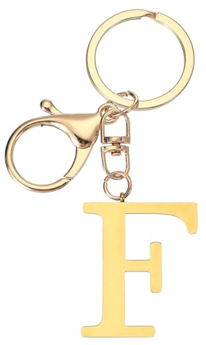 PATIKIL Buchstaben Schlüsselanhänger A-Z, Anfangsbuchstaben Schlüsselanhänger für Damen Brief Schlüssel Anhänger für Taschen Rucksack Auto, Metall Schlüsselanhänger Buchstabe