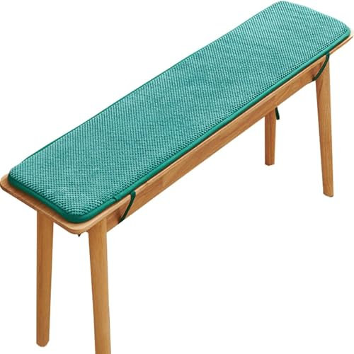 Generisch Sitzkissen Bankkissen Outdoor Indoor, Waschbares rutschfestes Sitzkissen Bankstuhlkissen, Gartenbankkissen Sitzkissen Bankkissen für Möbel Terrasse Bürostuhl Garten,Dunkelgrün,35 * 100cm