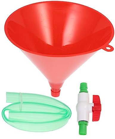 MAGICLULU Beer Funnel Tube with Valve Plastic Material 20.20X20.20X17Cm Smooth Watertight Design Easy Open Close Operation for Beer Drinking Games and Party Supplies