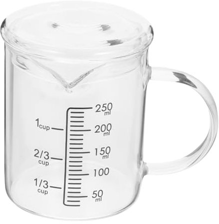 LALADEFIEE Glas-messbecher Mit Skala Und Griff Hitzebeständiger Haushalts-messbecher Für Milch Honig Essig Und Andere Flüssigkeiten Abmessen