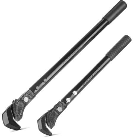 STAHLWERK Set di 2 chiavi a pinza autoregolante, 450/600 mm, 45/600 mm, chiave per tubi, chiavi di montaggio, giratubi | chiave a scatto | chiave multifunzione in cromo vanadio