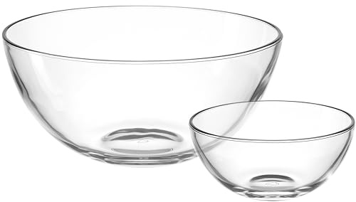 LEONARDO HOME CUCINA Schalenset • 5 tlg. Set • Vielseitig zum Servieren, Anrichten und Aufbewahren • Funktional im Alltag • Für Küche, Esstisch, Buffet • Zeitloses Design • klar • 066349