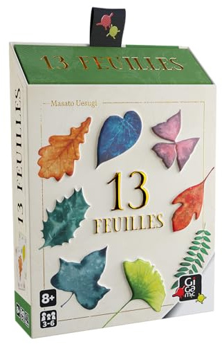 GIGAMIC - 13 Feuilles - Jeux de société - Jeux de Cartes intergénérationnel dès 8 Ans - Jeu d'ambiance pour Enfant, Famille et Amis - De 3 à 6 Joueurs - 20 Min - Version Française - JCBTF