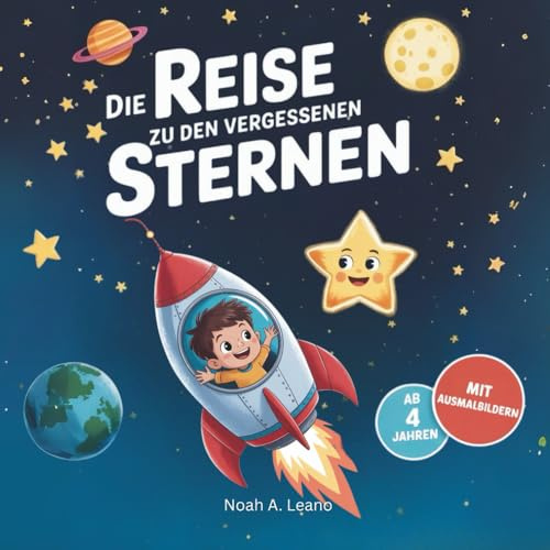 Die Reise zu den vergessenen Sternen: Ein fantastisches Vorlesebuch ab 4 Jahren voller Fantasie, mutiger Sternenfreunde und kreativer Ausmalbilder