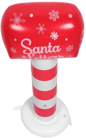 SHINEOFI Buzón Inflable de Navidad de Decoración Exterior para Jardín Inflable Navideño para Exhibición Navideña al Aire