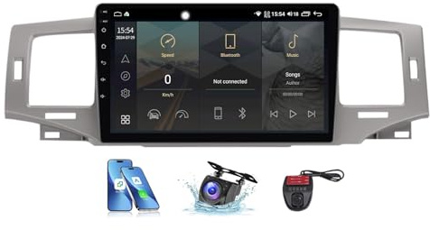 Autoradio 9 2 DIN pour Toyota Corolla E120 (2004-2006) avec Android 13, CarPlay sans Fil, Navigation GPS, Radio FM, RDS, Dab+, Bluetooth 5.0 et connectivité 4G.