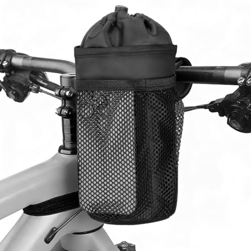 Cozary Porta Borraccia Bici Universale Senza Viti, Portaborraccia MTB con Tasca Rete - Portabottiglie per Bicicletta, Sedia a Rotelle, Scooter e Fuoristrada (Materiale Oxford Impermeabile)
